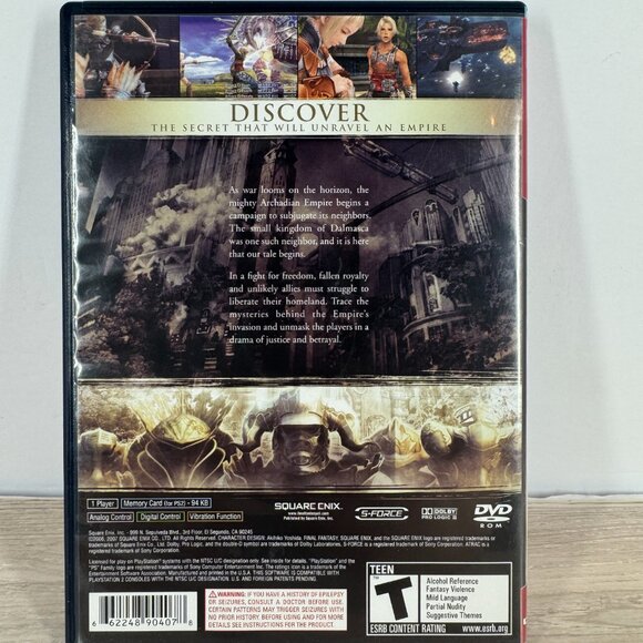 Final Fantasy XII Greatest Hits PS2 Game Square Enix Complete Tested CIB - Picture 2 of 5